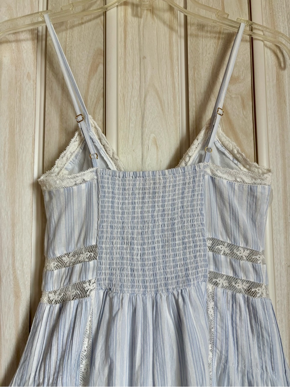 LoveShackFancy Pale Blue Lace-Trim Maxi Dress - Picture 6 of 10